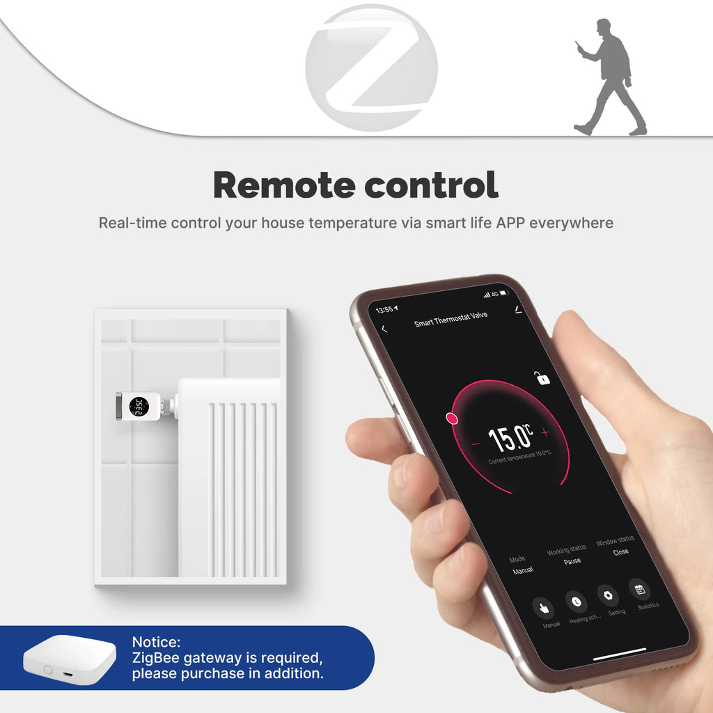 Vanne Thermostatique Connectée WiFi & ZigBee™