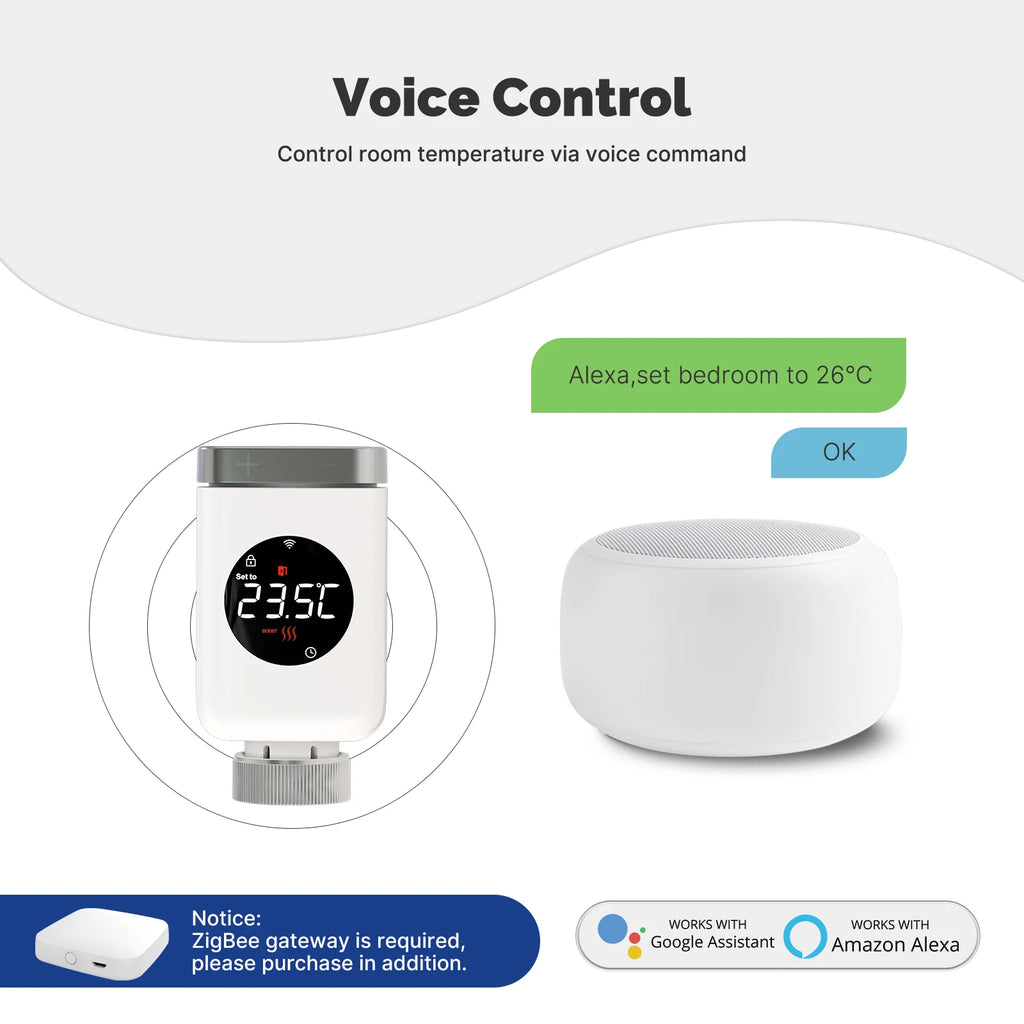 Vanne Thermostatique Connectée WiFi & ZigBee™