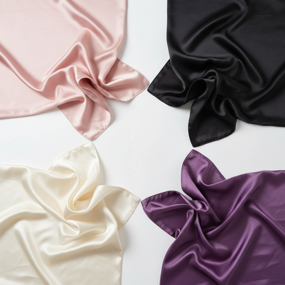 Taies d'oreiller satinées en plusieurs coloris